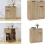 VidaXL Dressoir 60x30x70 cm bewerkt hout sonoma eikenkleurig Dressoir Dressoirs Kast Wandkast - Thumbnail 1