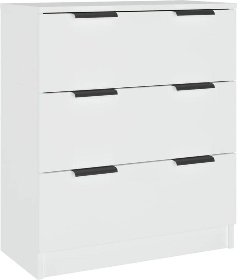 VidaXL Dressoir 60x30x70 cm Bewerkt hout Wit Dressoir Bijzettafel Houten Meubels Minimalistisch Design Wit Furniture - Foto 7
