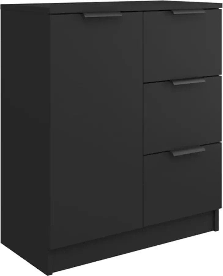 VidaXL -Dressoir-60x30x70-cm-bewerkt-hout-zwart - Foto 2
