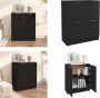 VidaXL Dressoir 60x30x70 cm bewerkt hout zwart Dressoir Dressoirs Kast Wandkast - Thumbnail 1