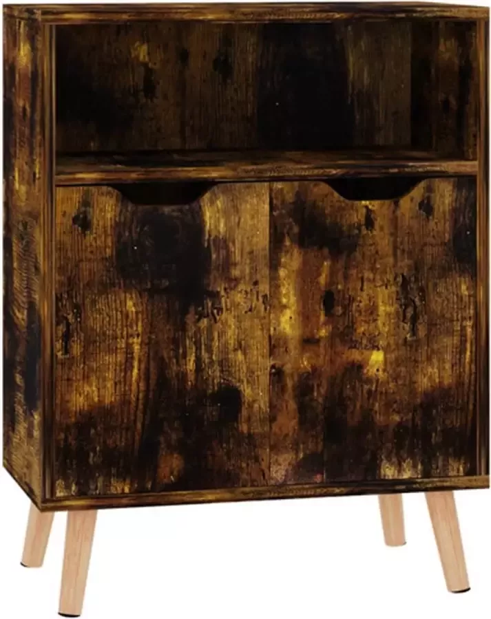 VidaXL -Dressoir-60x30x72-cm-bewerkt-hout-gerookt-eikenkleurig - Foto 3