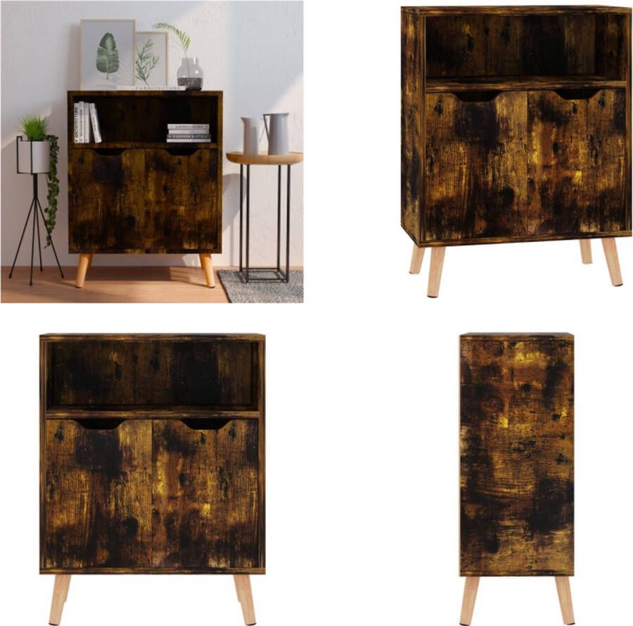 VidaXL Dressoir 60x30x72 cm spaanplaat gerookt eiken Dressoir Dressoirs Kast Kasten