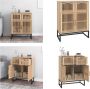 VidaXL Dressoir 60x30x75 cm bewerkt hout Dressoir Dressoirs Kast Wandkast - Thumbnail 2