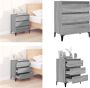 VidaXL Dressoir 60x30x75 cm bewerkt hout grijs sonoma eikenkleurig Dressoir Dressoirs Kast Wandkast - Thumbnail 5