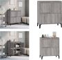 VidaXL Dressoir 60x30x75 cm bewerkt hout grijs sonoma eikenkleurig Dressoir Dressoirs Kast Wandkast - Thumbnail 3