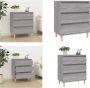 VidaXL Dressoir 60x30x75 cm bewerkt hout grijs sonoma eikenkleurig Dressoir Dressoirs Kast Wandkast - Thumbnail 2