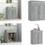 VidaXL Dressoir 60x30x75 cm bewerkt hout grijs sonoma eikenkleurig Dressoir Dressoirs Kast Wandkast - Thumbnail 1