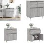 VidaXL Dressoir 60x30x75 cm bewerkt hout grijs sonoma eikenkleurig Dressoir Dressoirs Opbergkast Buffet - Thumbnail 1