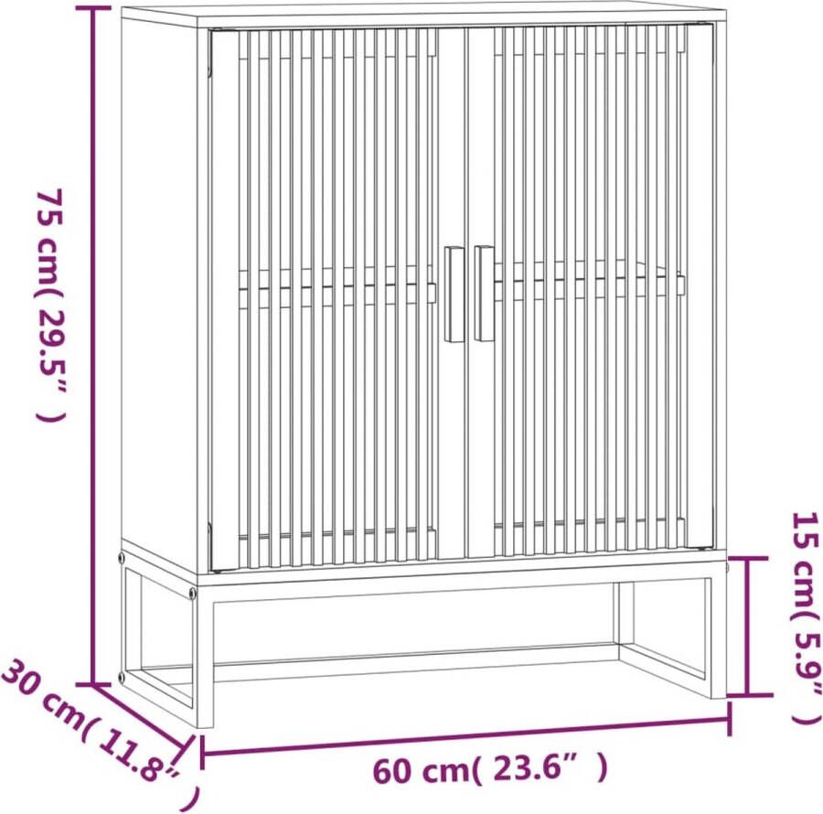 VidaXL -Dressoir-60x30x75-cm-bewerkt-hout-wit