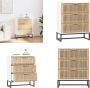 VidaXL Dressoir 60x30x75 cm bewerkt hout wit Dressoir Dressoirs Kast Wandkast - Thumbnail 2