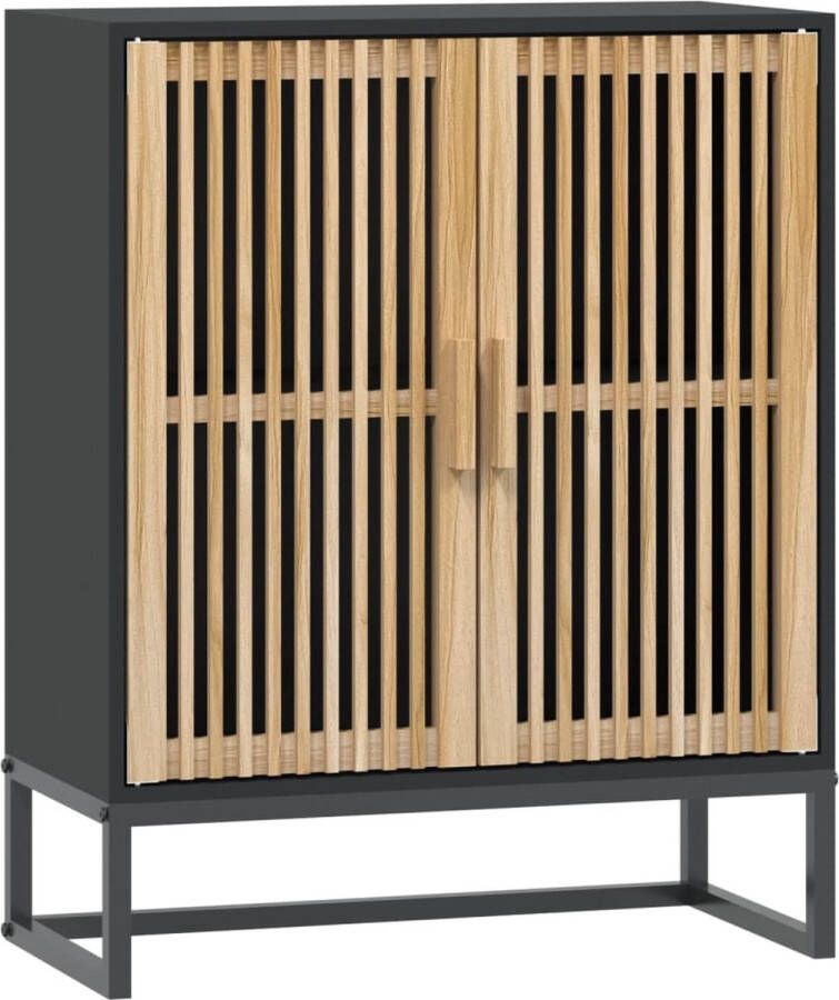 VidaXL -Dressoir-60x30x75-cm-bewerkt-hout-zwart - Foto 2