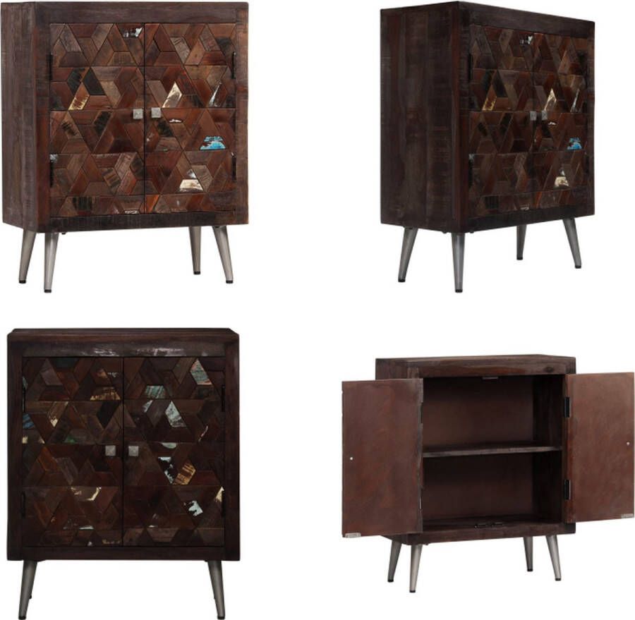 VidaXL Dressoir 60x30x76 cm massief gerecycled hout Dressoir Dressoirs Kast Kasten - Foto 2