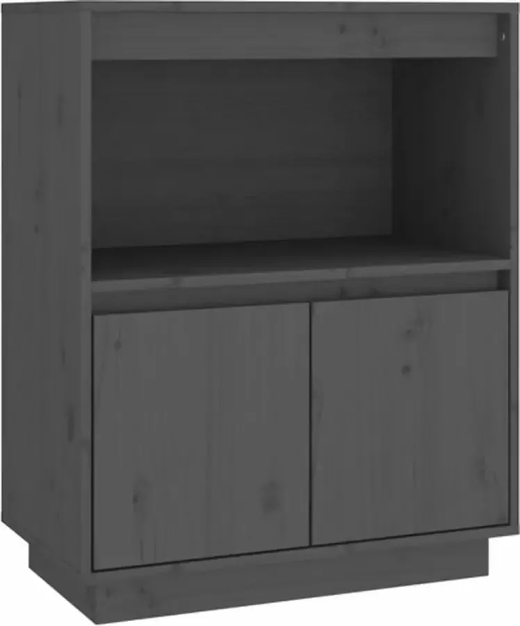 VidaXL -Dressoir-60x34x75-cm-massief-grenenhout-grijs - Foto 3