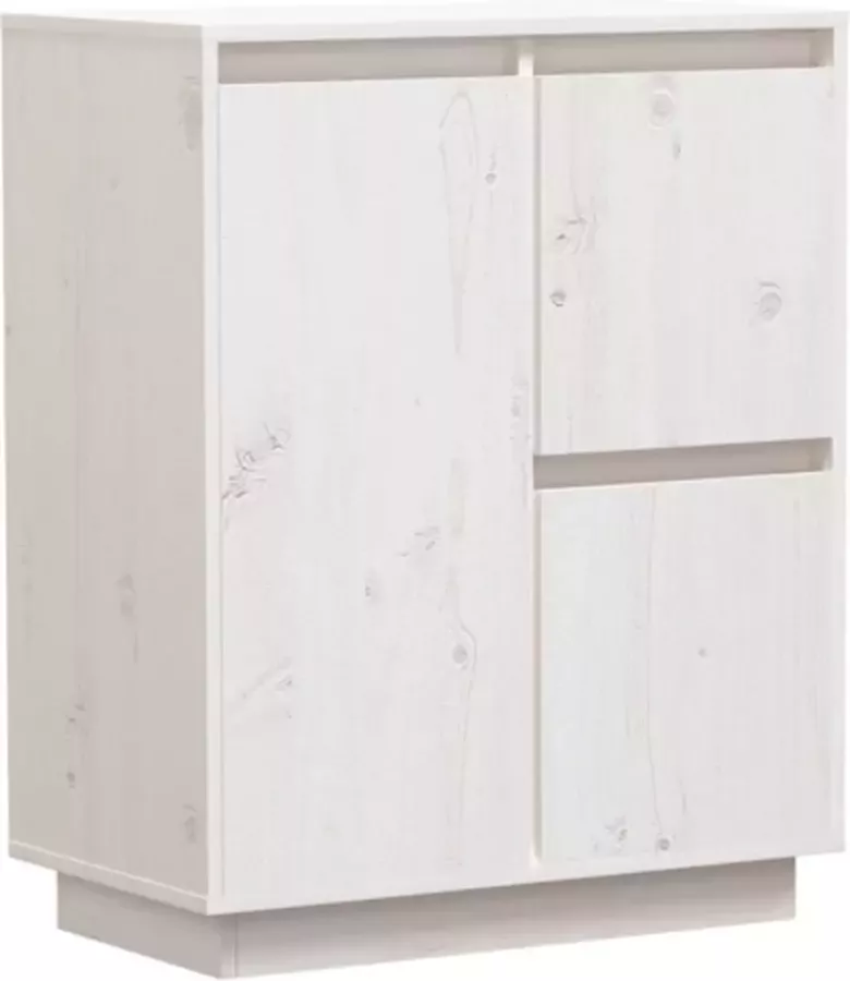 VidaXL -Dressoir-60x34x75-cm-massief-grenenhout-wit - Foto 3