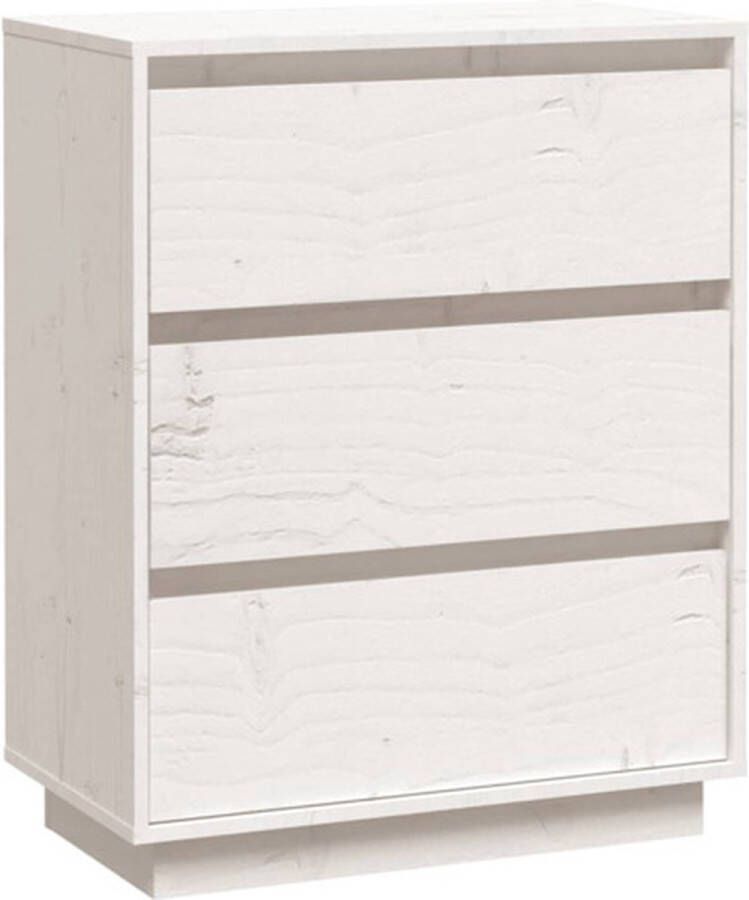 VidaXL -Dressoir-60x34x75-cm-massief-grenenhout-wit - Foto 3