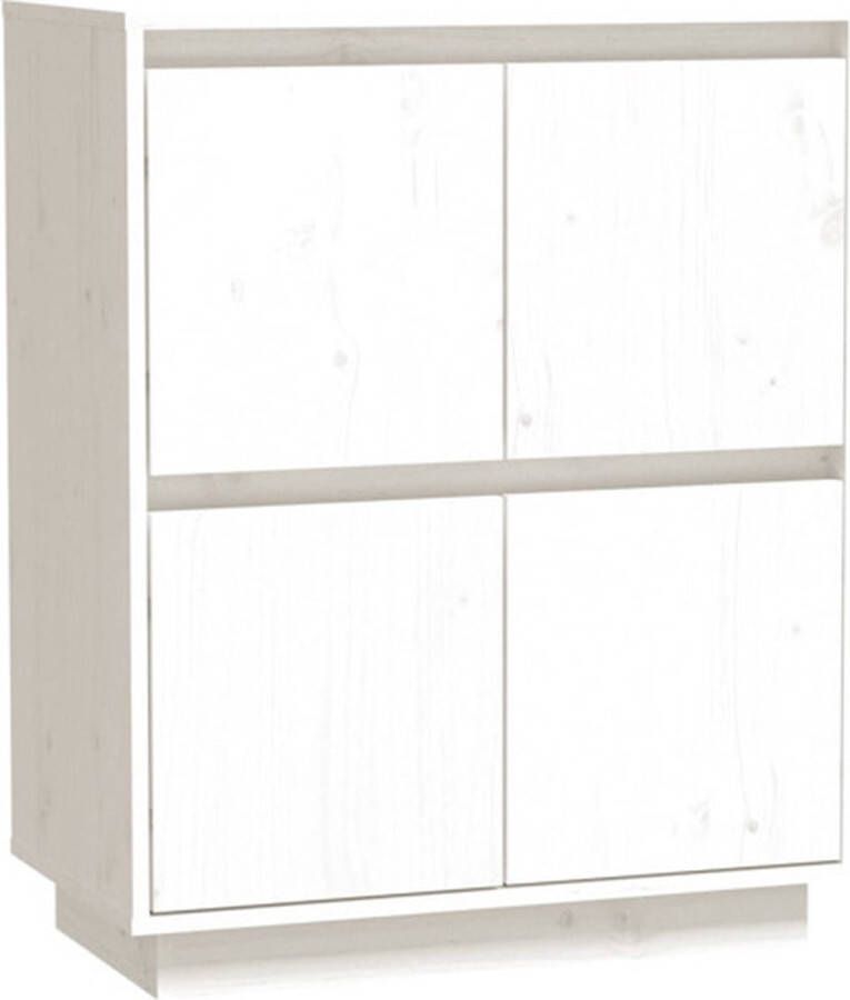 VidaXL -Dressoir-60x34x75-cm-massief-grenenhout-wit - Foto 3