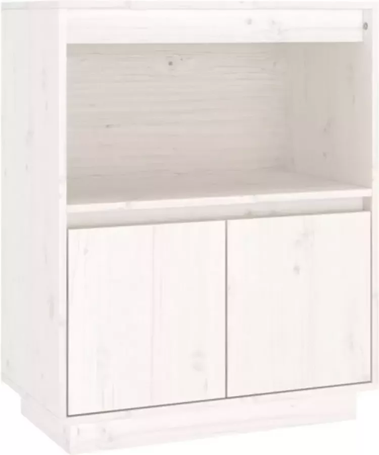 VidaXL -Dressoir-60x34x75-cm-massief-grenenhout-wit - Foto 3