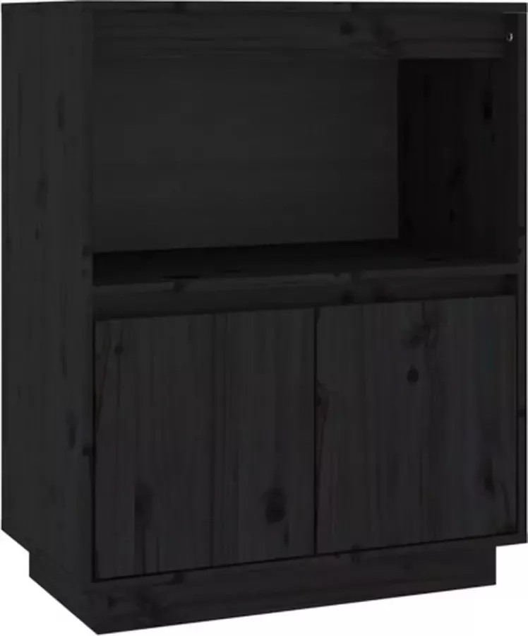 VidaXL -Dressoir-60x34x75-cm-massief-grenenhout-zwart - Foto 3