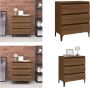 VidaXL Dressoir 60x35x69 cm bewerkt hout bruineikenkleurig Dressoir Dressoirs Kast Wandkast - Thumbnail 2