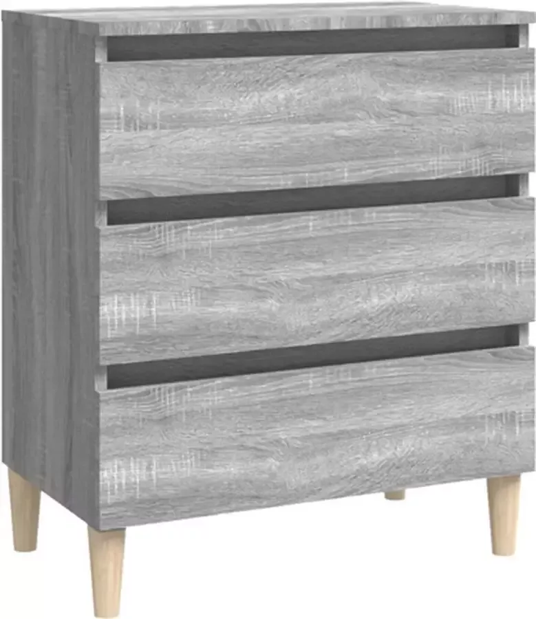 VIDAXL Dressoir 60x35x69 cm bewerkt hout grijs sonoma eikenkleurig - Foto 2