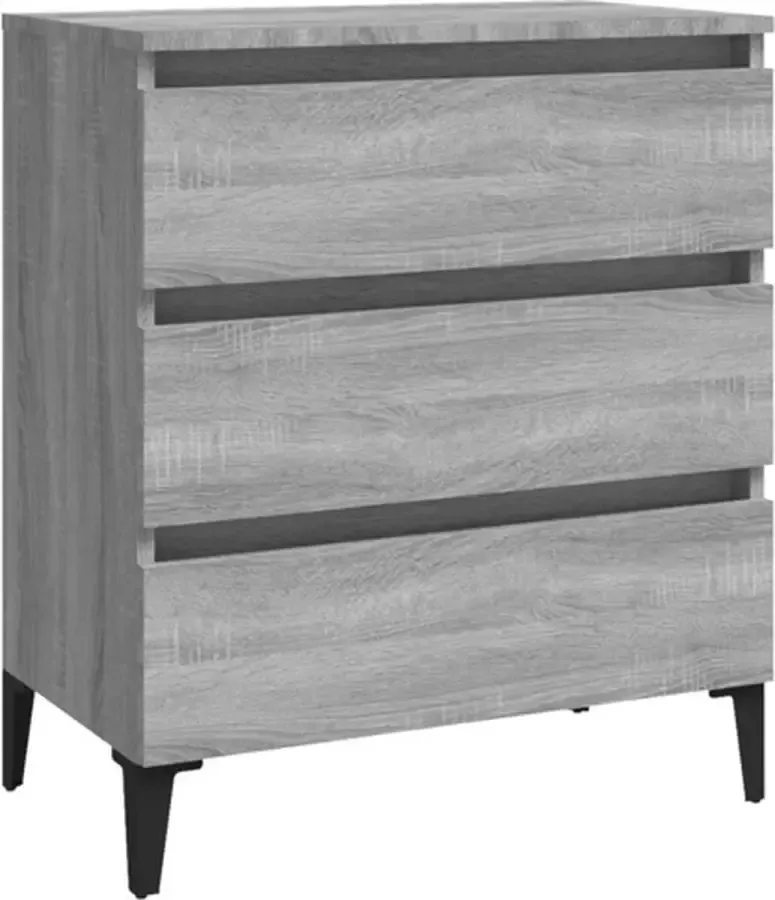 VidaXL -Dressoir-60x35x69-cm-bewerkt-hout-grijs-sonoma-eikenkleurig - Foto 2