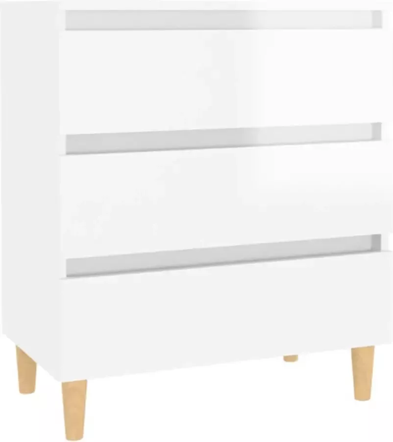 VidaXL Dressoir 60x35x69 Cm Spaanplaat Hoogglans Wit - Foto 2