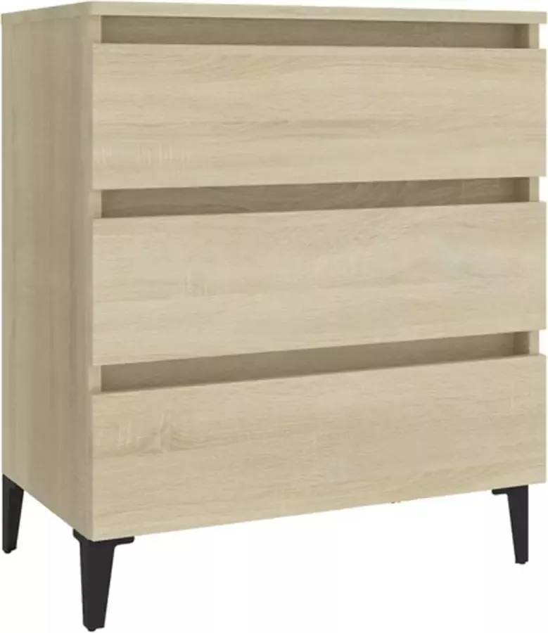 VIDAXL Dressoir 60x35x69 cm spaanplaat sonoma eikenkleurig - Foto 2