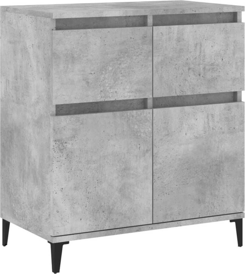 VidaXL -Dressoir-60x35x70-cm-bewerkt-hout-betongrijs - Foto 2