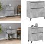 VidaXL Dressoir 60x35x70 cm bewerkt hout betongrijs Dressoir Dressoirs Kast Dressoirkast - Thumbnail 1