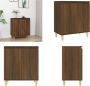 VidaXL Dressoir 60x35x70 cm bewerkt hout bruineikenkleurig Dressoir Dressoirs Kast Wandkast - Thumbnail 3