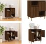 VidaXL Dressoir 60x35x70 cm bewerkt hout bruineikenkleurig Dressoir Dressoirs Kast Wandkast - Thumbnail 2