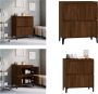 VidaXL Dressoir 60x35x70 cm bewerkt hout bruineikenkleurig Dressoir Dressoirs Kast Wandkast - Thumbnail 5