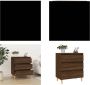 VidaXL Dressoir 60x35x70 cm bewerkt hout bruineikenkleurig Dressoir Dressoirs Kast Wandkast - Thumbnail 1