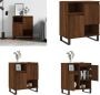 VidaXL Dressoir 60x35x70 cm bewerkt hout bruineikenkleurig Dressoir Dressoirs Opbergkast Buffet - Thumbnail 1