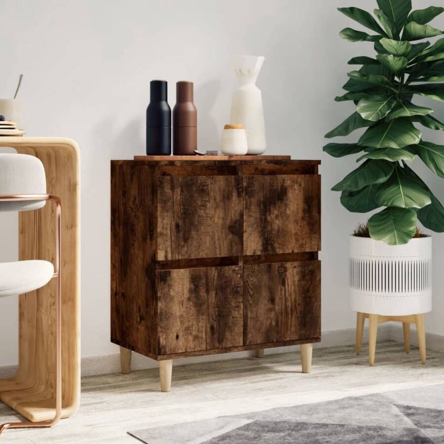 VidaXL -Dressoir-60x35x70-cm-bewerkt-hout-gerookt-eikenkleurig - Foto 3