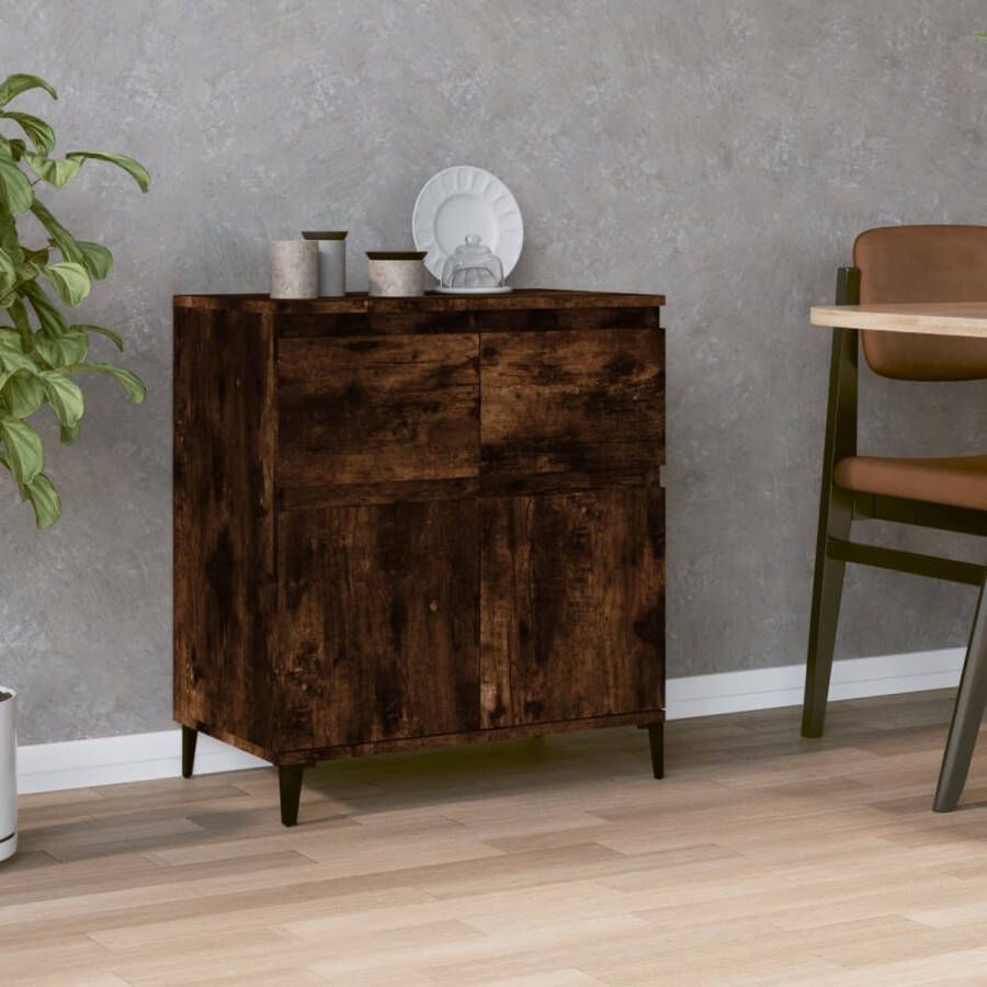 VidaXL -Dressoir-60x35x70-cm-bewerkt-hout-gerookt-eikenkleurig - Foto 3