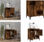 VidaXL Dressoir 60x35x70 cm bewerkt hout gerookt eikenkleurig Dressoir Dressoirs Kast Dressoirkast - Thumbnail 1