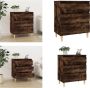 VidaXL Dressoir 60x35x70 cm bewerkt hout gerookt eikenkleurig Dressoir Dressoirs Kast Wandkast - Thumbnail 2