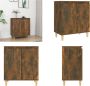 VidaXL Dressoir 60x35x70 cm bewerkt hout gerookt eikenkleurig Dressoir Dressoirs Kast Wandkast - Thumbnail 1