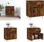 VidaXL Dressoir 60x35x70 cm bewerkt hout gerookt eikenkleurig Dressoir Dressoirs Opbergkast Buffet - Thumbnail 3