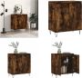 VidaXL Dressoir 60x35x70 cm bewerkt hout gerookt eikenkleurig Dressoir Dressoirs Opbergkast Buffet - Thumbnail 2