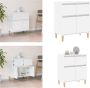 VidaXL Dressoir 60x35x70 cm bewerkt hout hoogglans wit Dressoir Dressoirs Kast Dressoirkast - Thumbnail 2