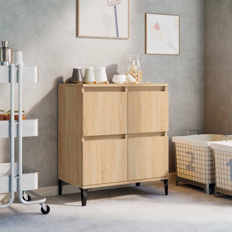 VidaXL -Dressoir-60x35x70-cm-bewerkt-hout-sonoma-eikenkleurig - Foto 3