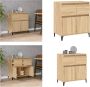 VidaXL Dressoir 60x35x70 cm bewerkt hout sonoma eikenkleurig Dressoir Dressoirs Kast Dressoirkast - Thumbnail 2