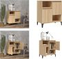 VidaXL Dressoir 60x35x70 cm bewerkt hout sonoma eikenkleurig Dressoir Dressoirs Kast Dressoirkast - Thumbnail 1