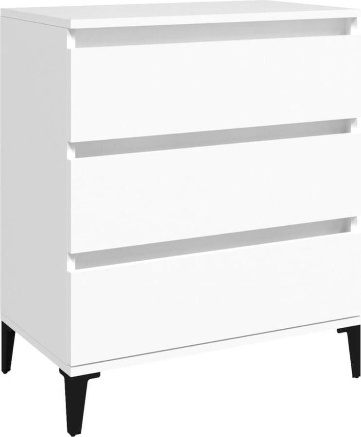 VidaXL -Dressoir-60x35x70-cm-bewerkt-hout-wit - Foto 2