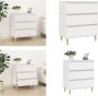 VidaXL Dressoir 60x35x70 cm bewerkt hout wit Dressoir Dressoirs Kast Wandkast - Thumbnail 2