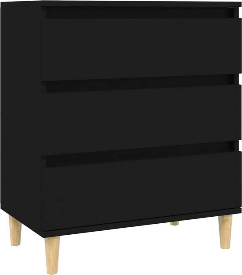 VidaXL -Dressoir-60x35x70-cm-bewerkt-hout-zwart - Foto 2