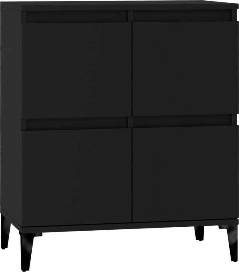 VidaXL Dressoir Zwart Stijlvol en Compact Design Dressoir Commode Houten Kast Opbergmeubels Salontafel - Foto 5