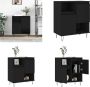 VidaXL Dressoir 60x35x70 cm bewerkt hout zwart Dressoir Dressoirs Opbergkast Buffet - Thumbnail 3